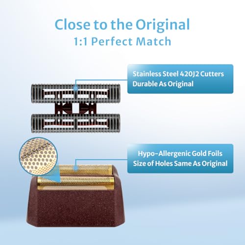 Foil Shaver Replacement Foil Compatible with Wahl 5Star Shaper (#8061-100), 2Pack, Red