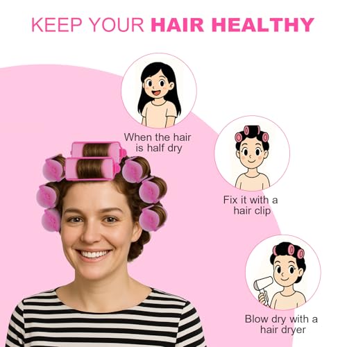 36-Pack Foam Hair Rollers - Soft Sponge Curlers for Overnight Styling