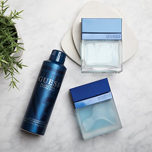 GUESS Seductive Homme Blue Eau De Toilette Spray for Men - 3.4 fl oz