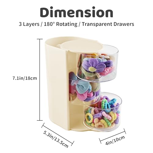 933-Piece Girls Hair Accessories Set with Organizer - Beige