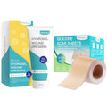 Dimora 2 Packs 6oz Hydrogel First Aid Ointment & Waterproof Silicone Scar Sheets