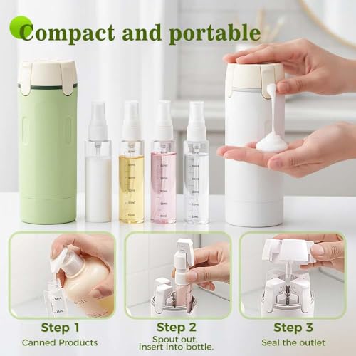 Travel Toiletries Bottles Set 4-Pack, Portable Leak-Proof Dispenser