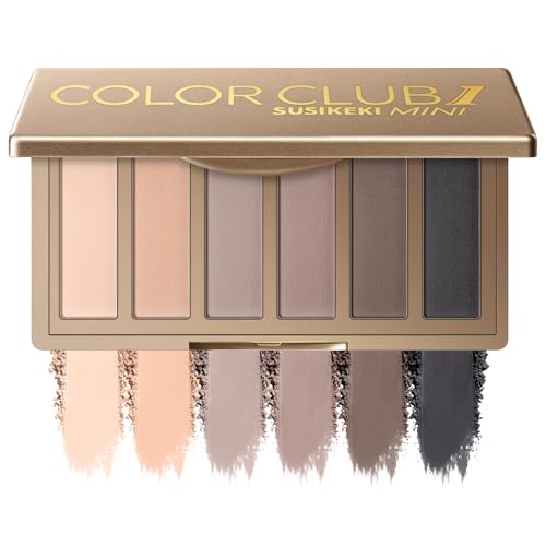 SUSIKEKI 6-Color Mini Eyeshadow Palette with Mirror