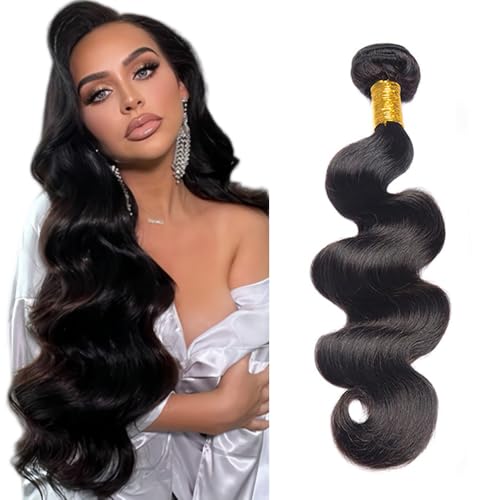 Brazilian Virgin Body Wave Hair Extensions 28 Inch Natural Black Human Hair Bundles