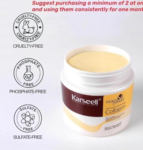 Deep Repair Argan Oil Collagen Hair Mask - 16.9 oz for All Hair Types