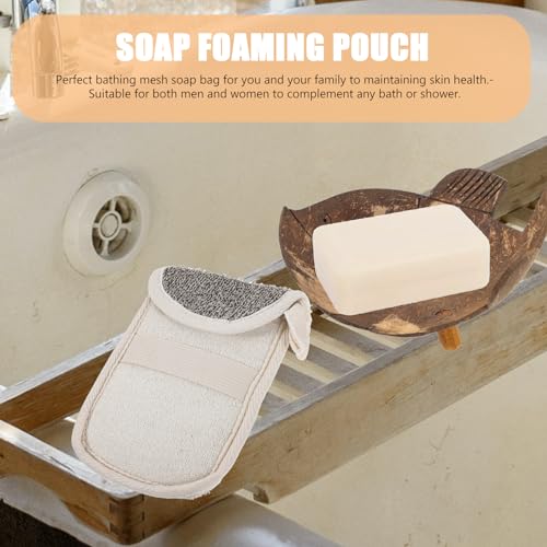 4pcs Exfoliating Mesh Soap Pouches with Drawstring