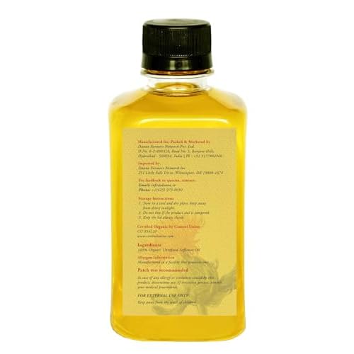 DAANA Safflower Oil for Skin: Certified USDA Organic, Extra Virgin, Cold Pressed (12 Fl Oz)