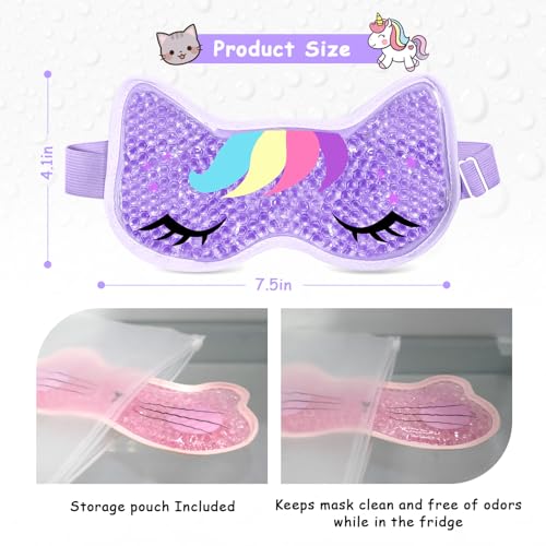 Cooling Eye Mask Gel - Reusable Hot Cold Therapy, 2 Pack