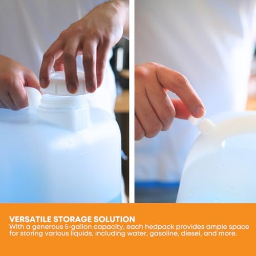 FastRack 5 Gallon Water Jug 4-Pack | BPA-Free Food-Grade