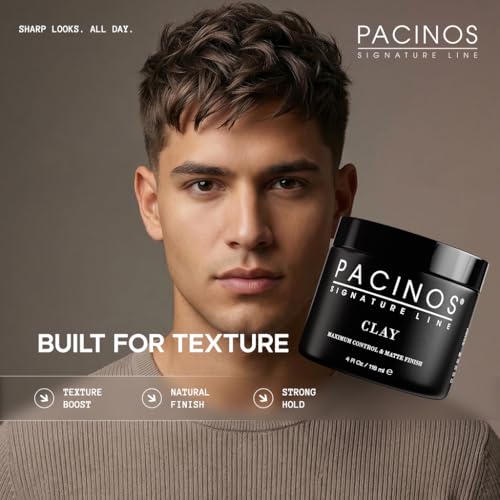 Pacinos Signature Clay Hair Paste - Firm Hold Styling Wax 4oz