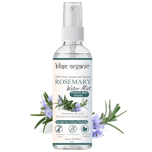 Rosemary mist (Hydrosol) - 100% Pure and Natural(100ml) For Hair fall control and Hair Growth (100ML(3.3 oz))