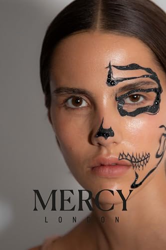 Skull Face Gems Sticker by Mercy London | Reusable Halloween Costume Accessories