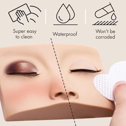 Double Layer Lash Mannequin Head - Removable Eyelids