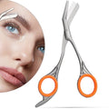 Eyebrow Scissors with Comb - Powder Steel Trimmer