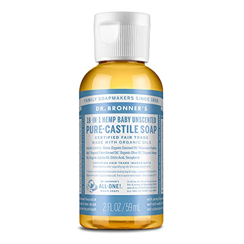 Dr. Bronner's Pure-Castile Liquid Soap, Baby Unscented, 2 oz