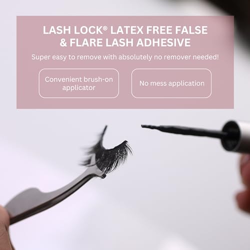 GladGirl Lash Lock Waterproof Latex-Free False Lash Adhesive - Long-Lasting Black Strip Glue