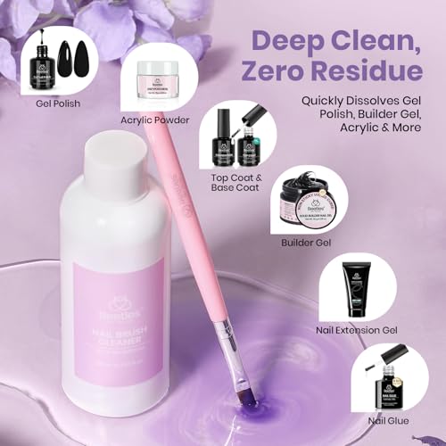 Beetles Nail Brush Cleaner & Conditioner Kit - 85ml with Glass Dappen Dish