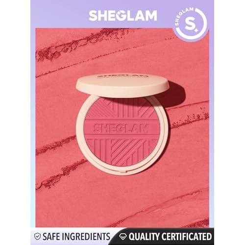 SHEGLAM Divine Flush Matte Blush Powder - Highly Pigmented, Non-Fading, Long Lasting Glowing Lightweight Natural Face Makeup
