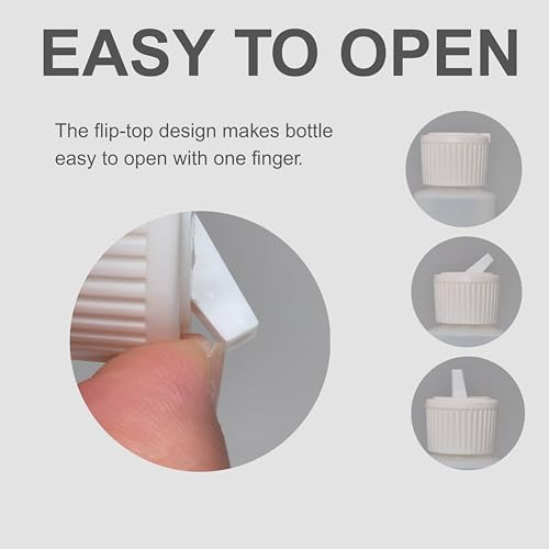 2 oz Squeeze Bottles with Flip Top Caps, Set of 3