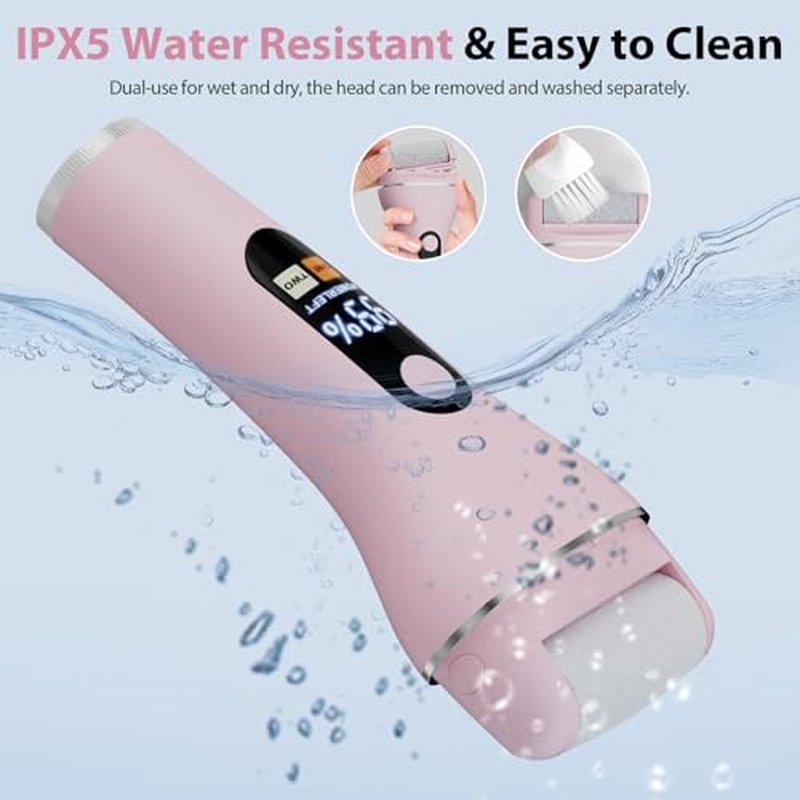 AdamPark Electric Callus Remover - Rechargeable Foot File with 9 Roller Heads
