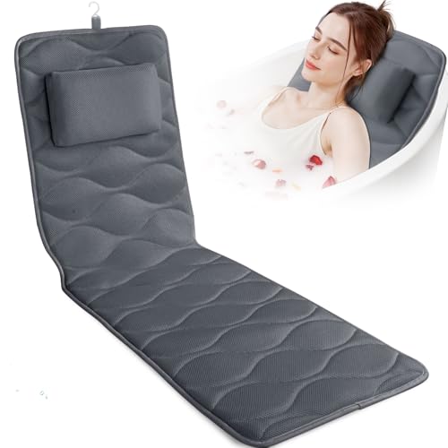 TranquilRelax Bath Pillow with 17 Suction Cups - Head, Neck & Shoulder Support