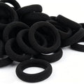 500 Black Baby Hair Ties - Soft Seamless Ponytail Holders for Toddlers