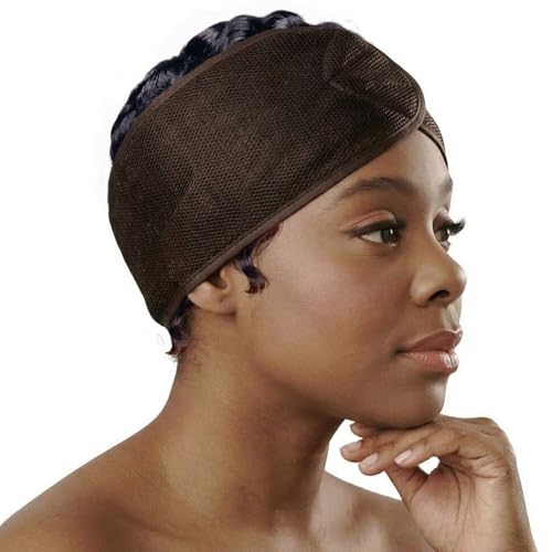DONNA Black Mesh Hair Wrap for Women - Breathable, Adjustable Sleep & Daily Cap