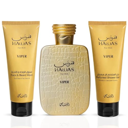 RASASI Hawas Viper 3-Piece Perfume Gift Set - Men’s Fragrance & Grooming