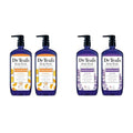Dr Teal's Body Wash Bundle with Pure Epsom Salt, Glow & Radiance with Vitamin C & Citrus Essential Oils, 24oz (Pack of 2) and Soothe & Sleep with Lavender, 24 fl oz (Pack of 2)