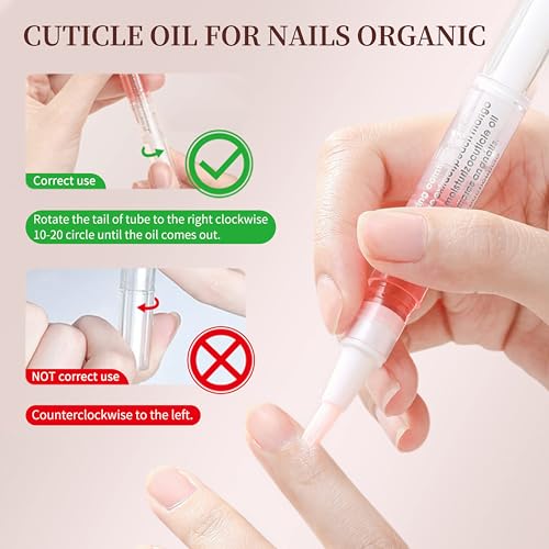 SULLMAR 6-Piece Scented Cuticle Oil Pen Set for Dry Damaged Nails