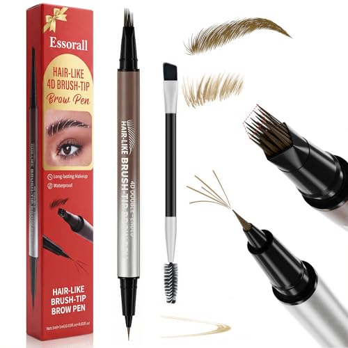 2-in-1 Microblading Eyebrow Pencil with 4D Tip, Waterproof
