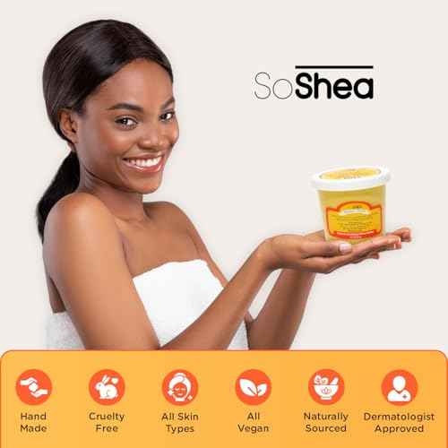 SoShea Whipped Shea Butter Unscented Original - Nourishes, Moisturizes & Renews | 100% African Pure Shea Butter | Cold-Pressed & Cold-Processed | No Dyes & Parabens | Vegan | 11.50oz / 326g