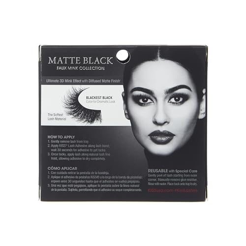 KISS Lash Couture Matte Black 3D Volume False Eyelashes