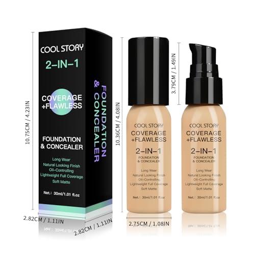 2-in-1 Foundation & Concealer - Long Wear Matte Finish