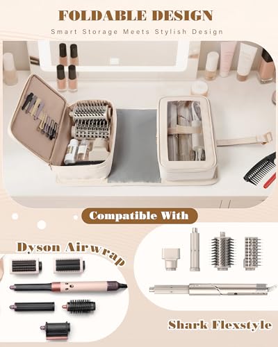 Hair Tool Travel Bag with Heat Resistant Mat & Organizer