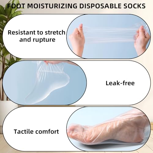 Disposable Paraffin Wax Bath Liners - Plastic Foot Covers, 200 Count