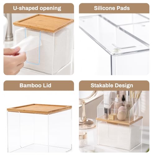 Dual-Layer Disposable Facial Towel Holder & Cosmetic Organizer