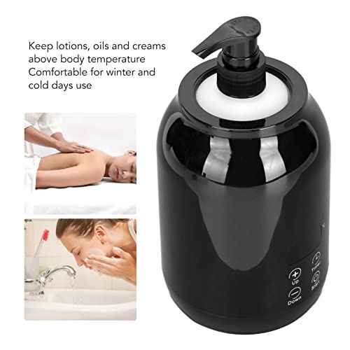 Massage Oil Warmer, Professional Electric Lotion Bottle Warmer with Two Oil Bottle Dispenser, LED Temperature Display, Essential Lube Gel Cream Heating Warmer for Home, Salon, SPA