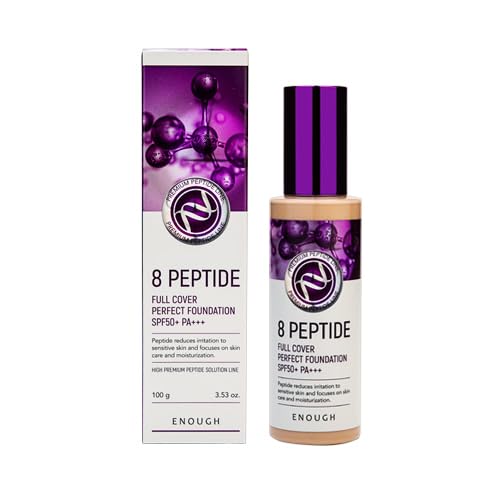 Enough 8 Peptide, Full Cover Perfect Foundation, SPF 50+ PA+++, #13, 3.53 oz (100 g)