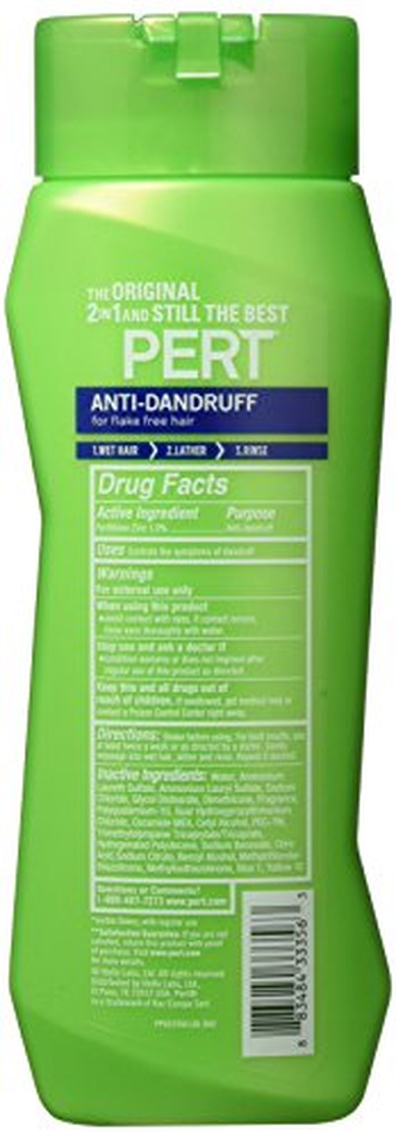 Pert Anti-Dandruff 2-in-1 Shampoo & Conditioner 13.5 oz, Pack of 2