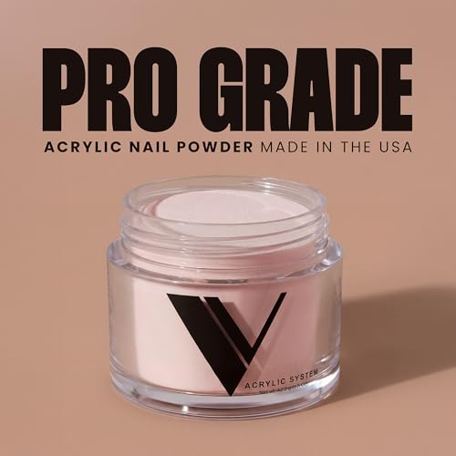 V Beauty Pure Acrylic Nail System Kit - Nude Powder 1.5 oz & Monomer 8 oz