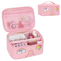 OCHEAL Initial Alphabet Makeup Bag for Girls Pink