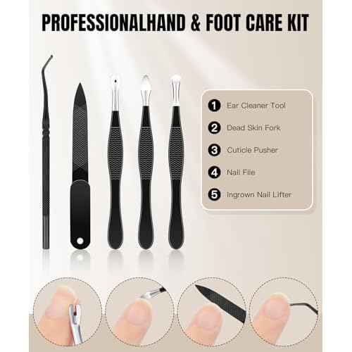 Toenail Clippers for Thick Nails - Ingrown Toenail Removal Kit - 12Pcs Podiatrist Grade Toe Nail Clippers for Seniors Men Women - Professional Home Pedicure Tools for Feet
