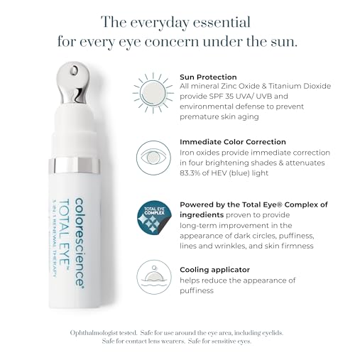 Colorescience Total Eye 3-in-1 SPF 35 Eye Cream with Cooling Applicator