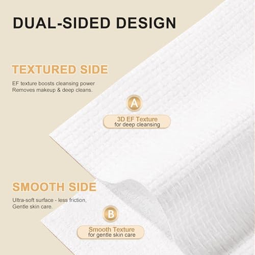 Disposable XL Face Towels 100 Count (2 Pack of 50) Biodegradable Wash Cloths