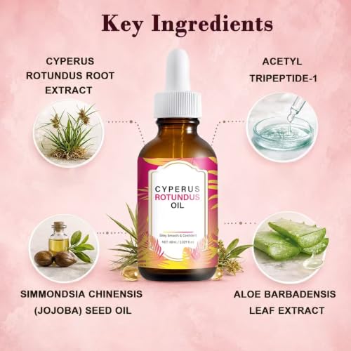 DreamCatching Cyperus Rotundus Hair Removal Oil - Natural Skin Softening & Pore Refinement, 2 Fl Oz