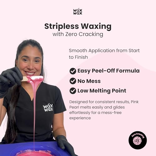 Premium Hard Wax Beads for Hair Removal ? Hypoallergenic & Strip-Free, Smooth Low-Temp Formula, Suitable for Sensitive Skin ? Perfect for Face, Bikini & Full Body (Pink Pearl - Bikini, 1.1 LB)