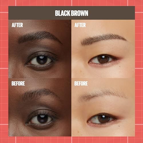 Maybelline Build-A-Brow 2-in-1 Brow Pen & Gel, Black Brown
