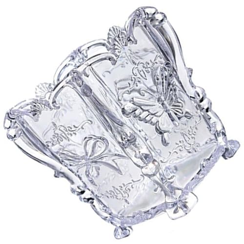 FRCOLOR Makeup Brush Pot Cosmetic Brush Pot Holder Acrylic Makeup Holder Carved Cosmetic Organizer for Storage
