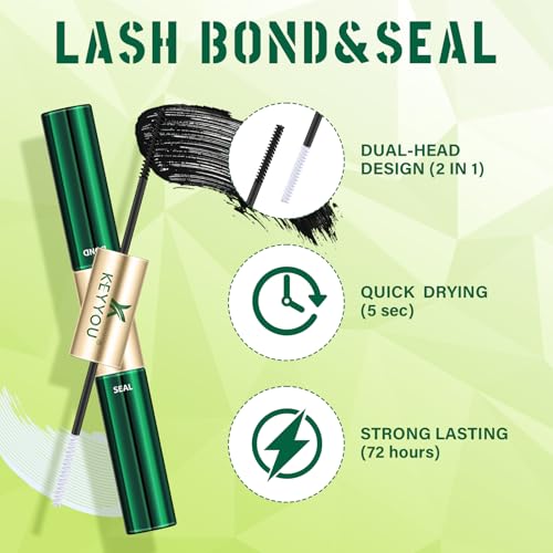 KEYYOU Lash Extension Kit 3D Effect Volume Lash Clusters Flaunt Style 144PCS D Curl Waterproof DIY Kit Flora Inspired Wispy Look LengthLock 8?18mm Ultra-Thin Black Band (PuffSilk V3D01 Kit)